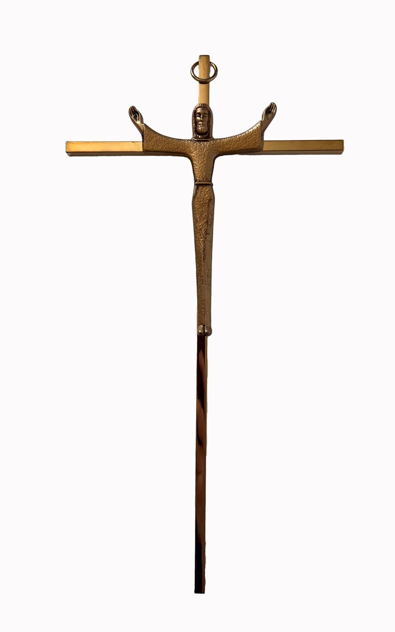 ロイヤルオーダー　LARGE CROSS with CROWN Royal Limited Silver Plated Cross w Clear Crystal Jewels 10