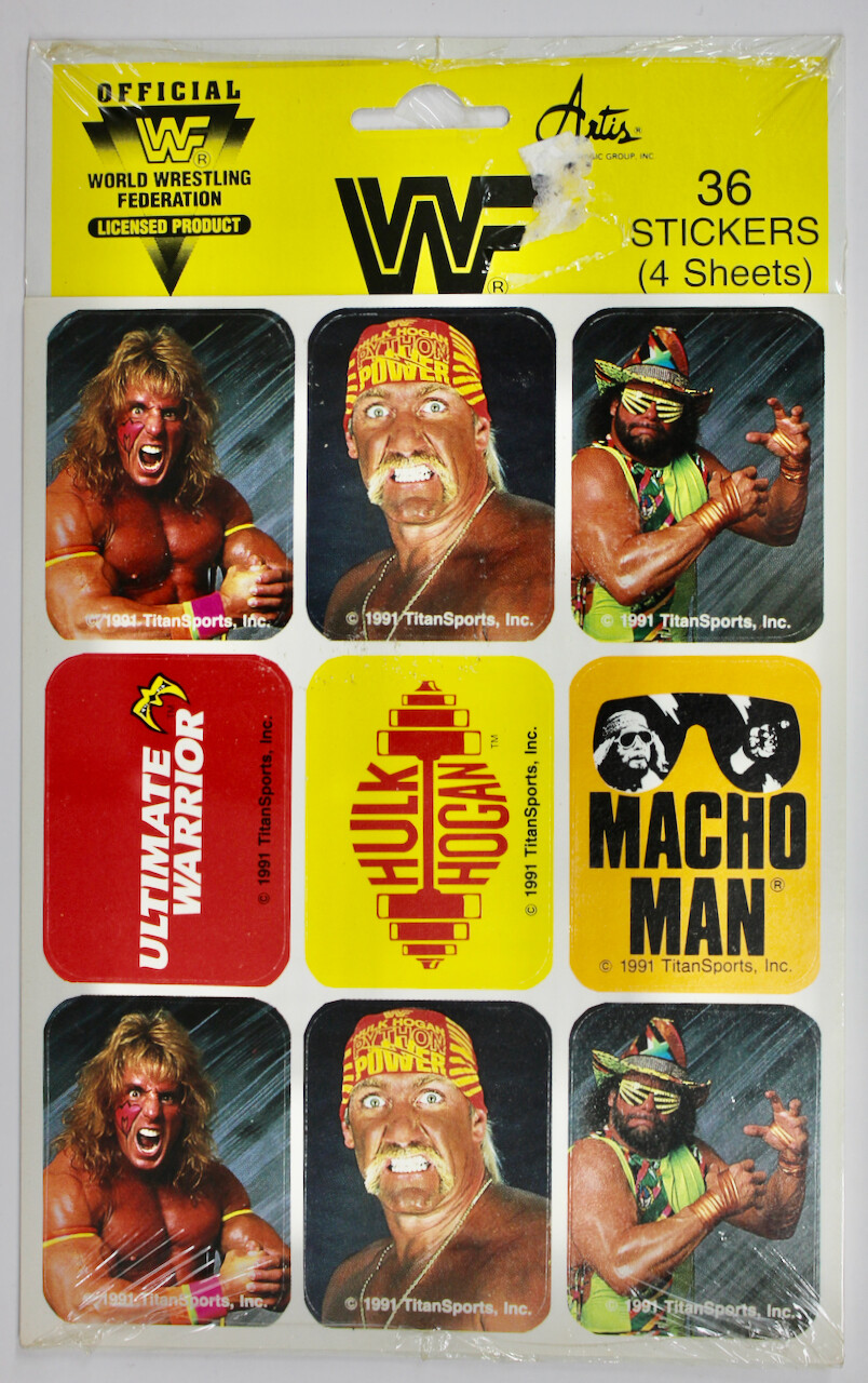 1991 WWF Superstars シール アルバム 新品未開封 1991 WWF Superstars Stickers Collection