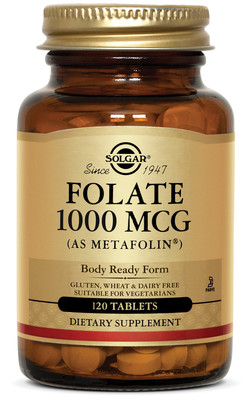 Solgar Folate 1000mcg as Metafolin 120 Tablets