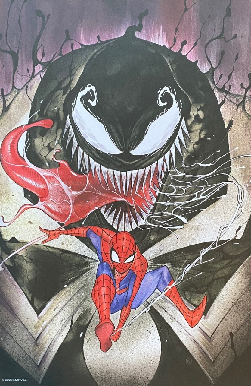 PEACH MOMOKO rare SPIDER-MAN & VENOM art print 2020 MARVEL