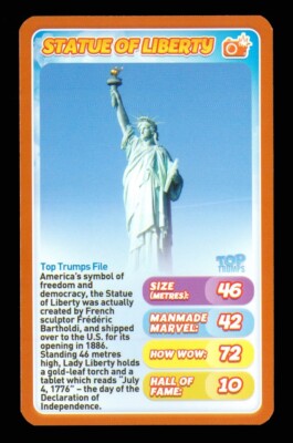 1 x info card about Statue of Liberty USA - R049
