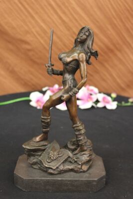 Hand Made Nude Female Amazon warrior Hippolyta Goddess Mythological Bronze Sale