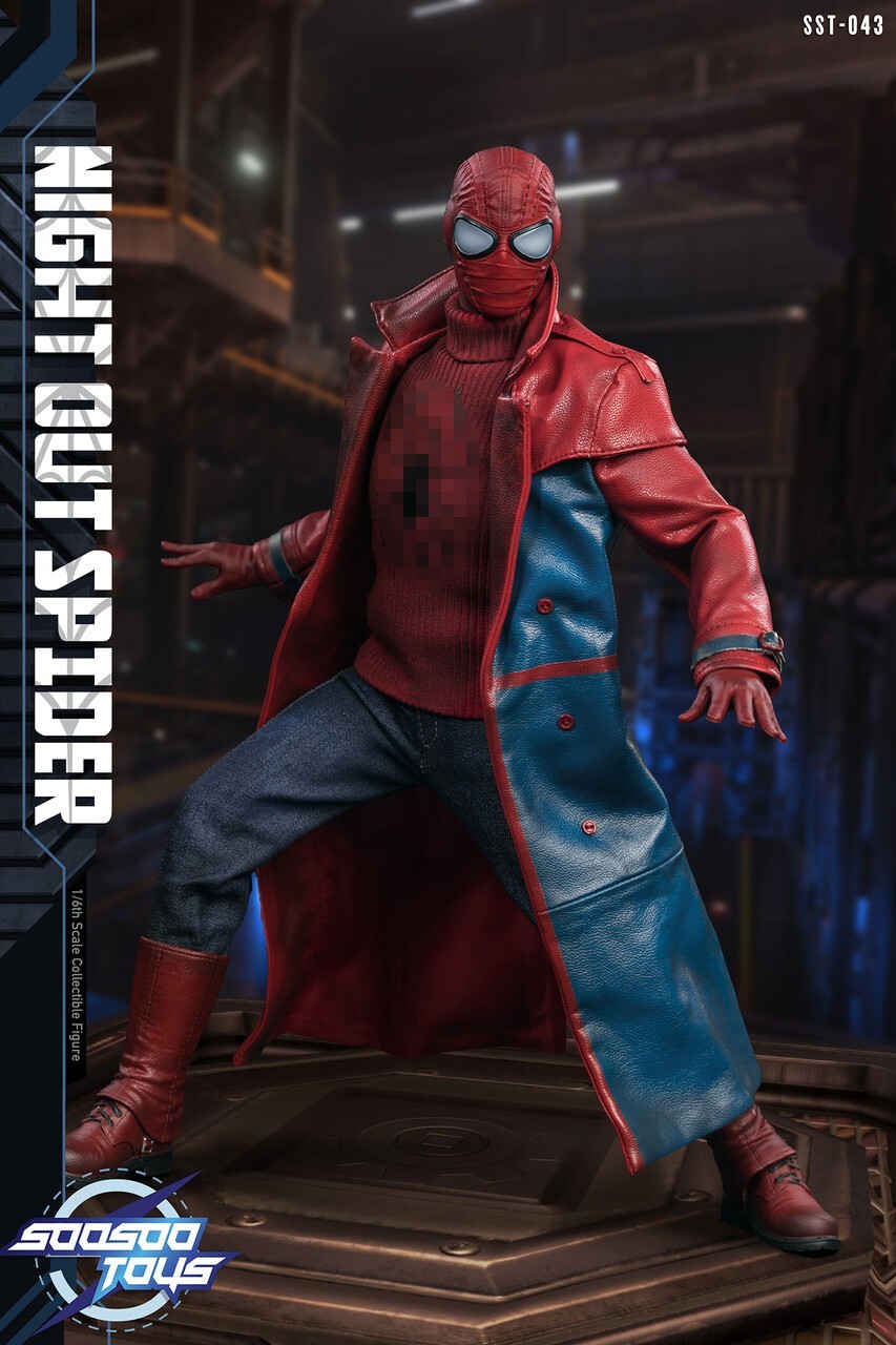 Soo-sootoys SST043ナイトアウト スパイダーマンNightout Soosootoys SST043 1/6 Nightout Spider Figure – Pop Collectibles