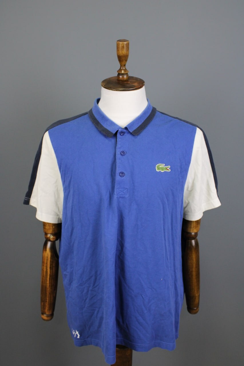 Lacoste Andy Roddick Blue Colorblock Summer Short Sleeve