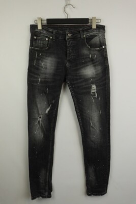 DSQUARED 2 Gray Wash Denim Skinny Fit Distressed Jeans Size 42