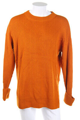 AIGLE crewneck pullover Wool XL orange NEW