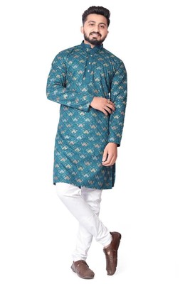 Traditional and weddingwear Reyon Sequence Chikankari Digital Print kurta SH-AV