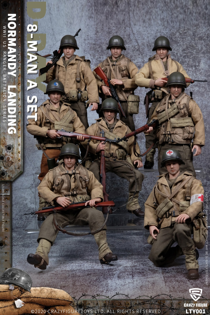 Crazy Figure 1/12 Scale WWII U.S. Army On D-Day Set 8