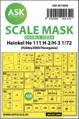 1/72 Art Scale Heinkel He 111H-2/H-3 double-sided painting mask for Hasegawa / H