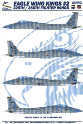 1/48 Afterburner Decals #48021 F-15C Eagle  Wing Kings #2 