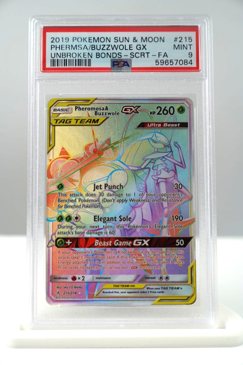 Pokémon Card TCG Unbroken Bonds Pheromosa & Buzzwole GX FA Pokémon Card TCG Unbroken Bonds Pheromosa & Buzzwole GX FA