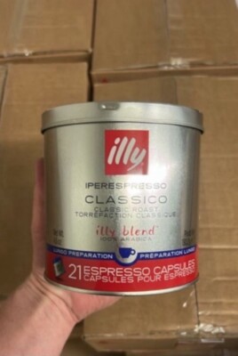 Illy Coffee iperEspresso capsules , Lungo, Classic Roast - 126 cupsules FRESH!!