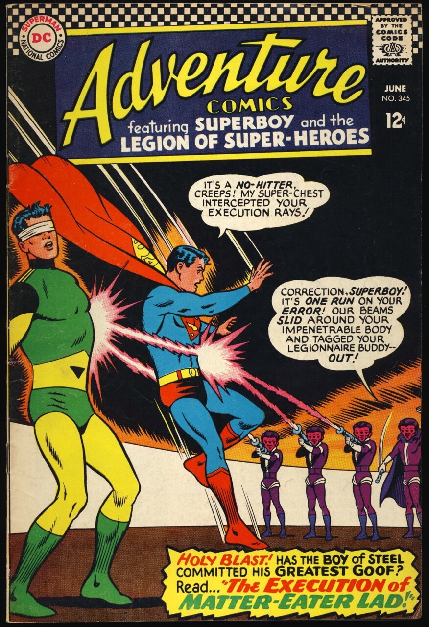 ADVENTURE COMICS #345 1966 Execution Of Matter-Eater Lad