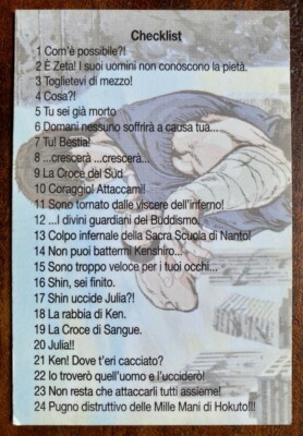 HOKUTO NO KEN - Trading Cards - Due Emme Publishing 1987 - Scegli le tue cards