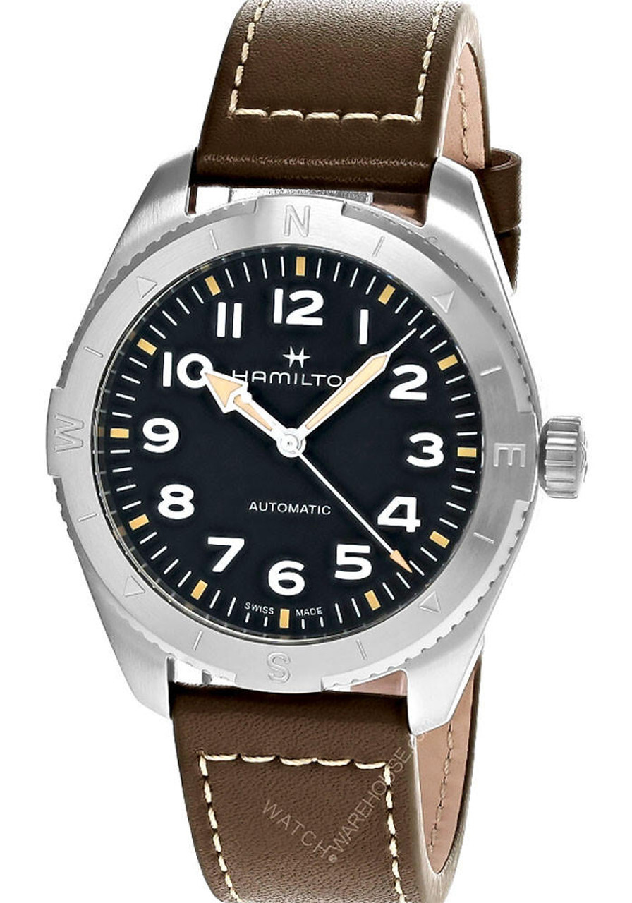 Pre-owned Hamilton Khaki Field Expedition 41mm Auto Black Dial Men's Watch H70315830