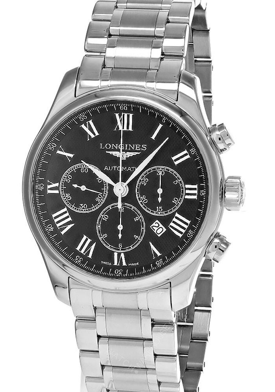 Pre-owned Longines Master Collection Auto 44mm Ss Black Dial Men's Watch L2.859.4.51.6