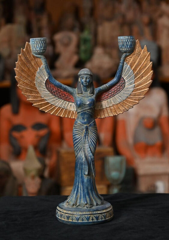Ancient Egyptian Antiquities Statue Of Goddess Isis Pharaonic Egyptian Bc
