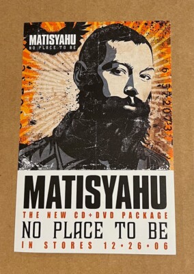 Matisyahu - No Place to Be / Live at Stubbs / Youth RARE promo sticker set