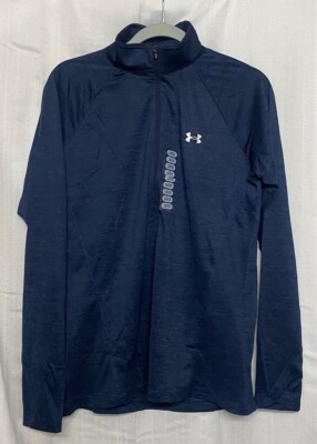 Under Armour Half Zip Heat Gear Tech Twist Women's Large Dark Blue