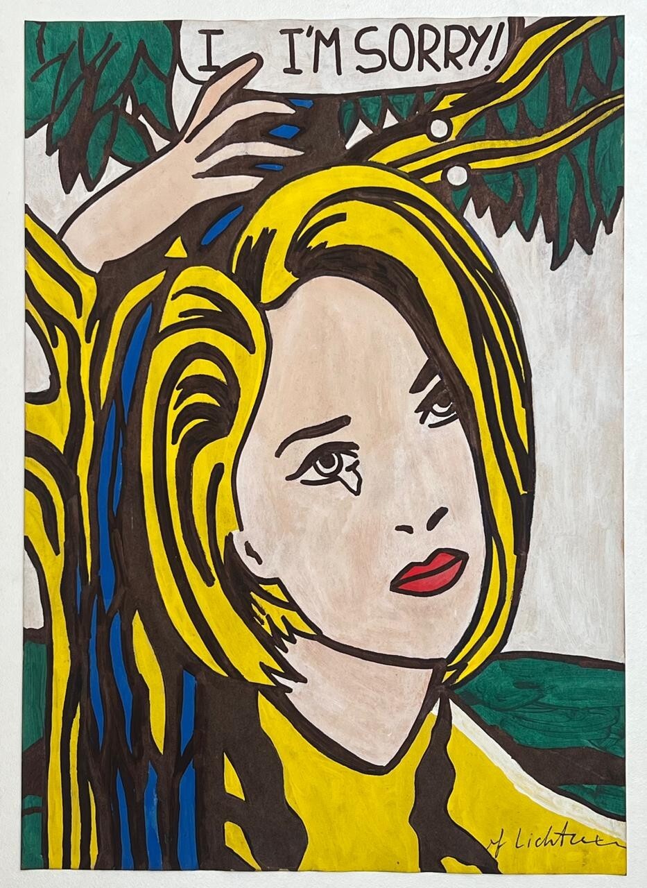 アート・デザイン・音楽 LICHTENSTEIN DRAWINGS & PRINTS Roy Lichtenstein Vintage 1989 Fine Art Silkscreen Print