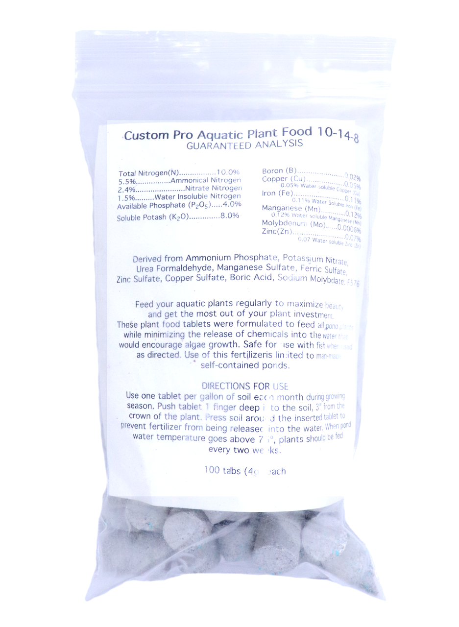 Custom Pro 10148 Aquatic Plant Food Fertilizer 100 tablets for Water
