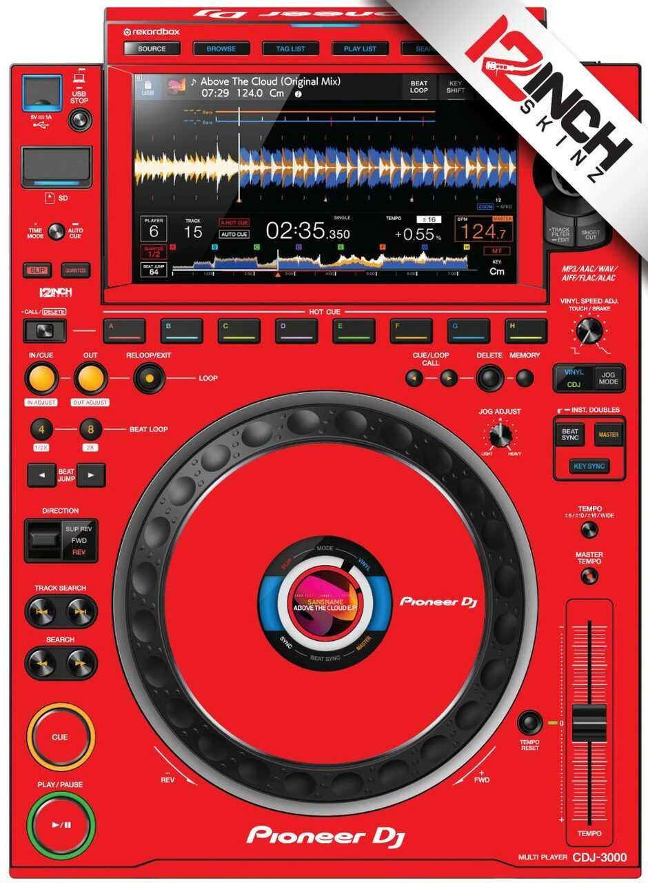 Pioneer CDJ-3000 Skin - red (pair) | eBay