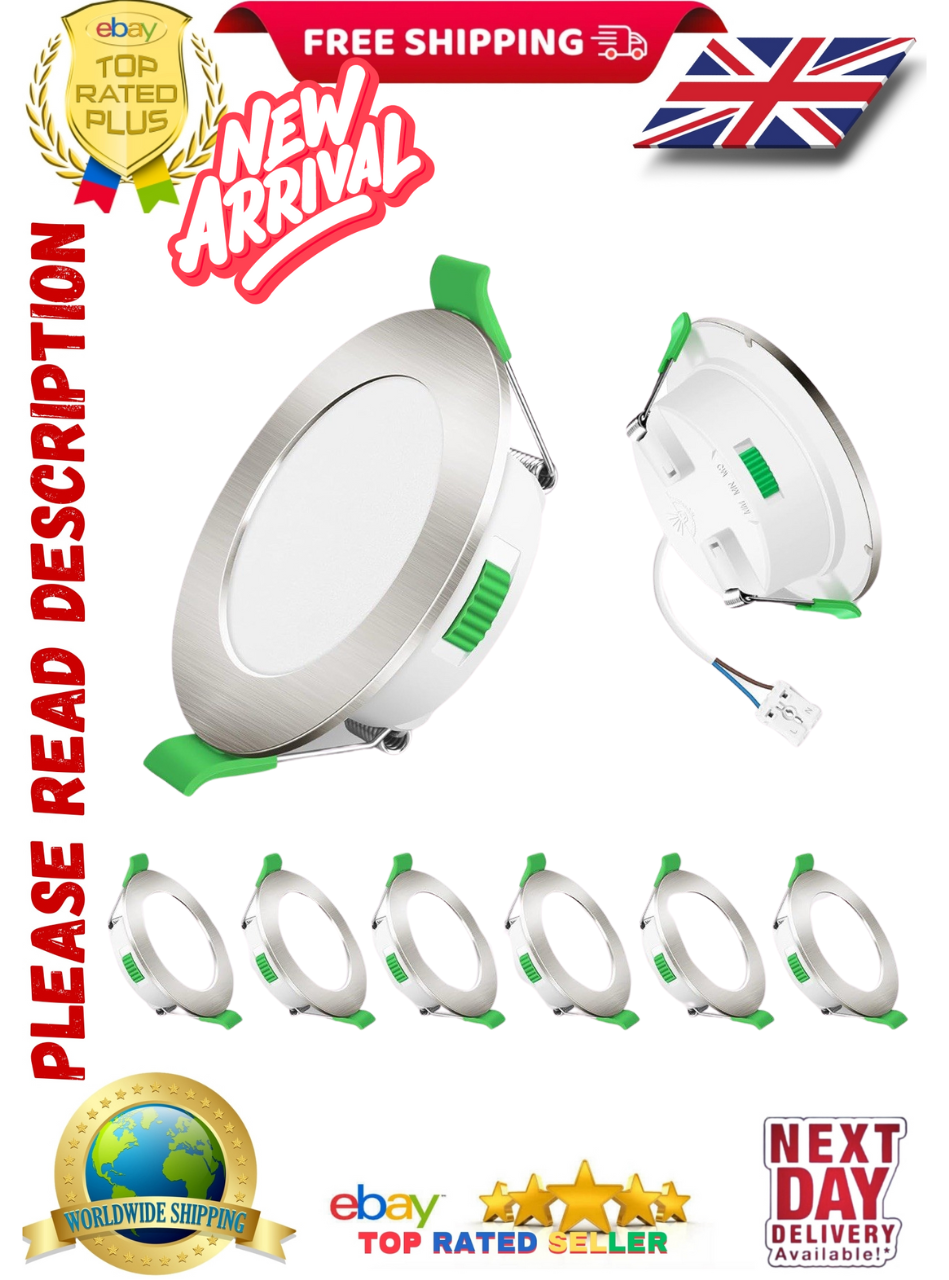 UK LED Recessed Ceiling Light Ultra Slim 3CCT Dimmable Downlight Flat Panel Spot