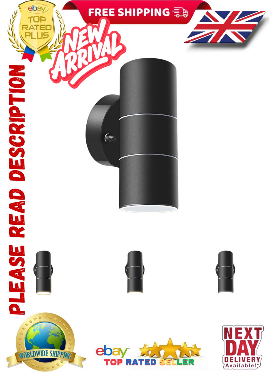 Modern LED Up Down Wall Light  Outdoor 8W GU10 Stainless steel Lamp IP65 BLACK