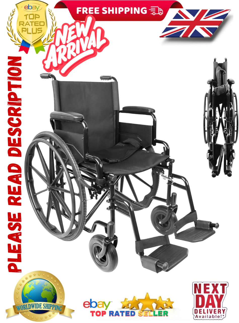 PEPE Mobility Wheelchair Self Propelled, Lightweight Folding RRP 199 NEW FREE DE