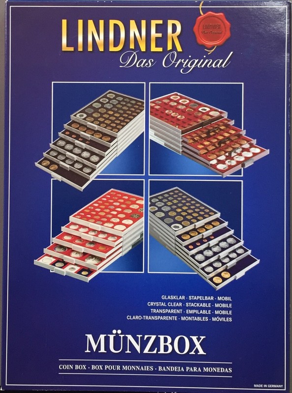 Box Monnaies Lindner Ã  99 AlvÃ©Oles Ronds Pour Monnaies Ã 19,25mm