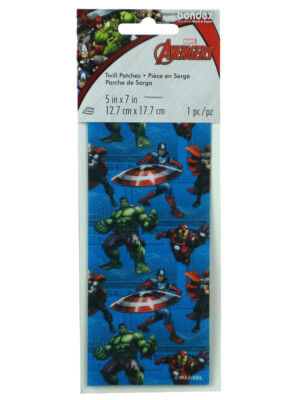 Avengers Iron-On Twill Patch Bondex Wright Hulk Captain America Iron Man Marvel