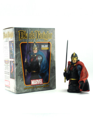 ★ BLACK KNIGHT★  MARVEL MINI-BUST Bowen Designs Black Knight Mini Bust Red Cape 694/700 Marvel