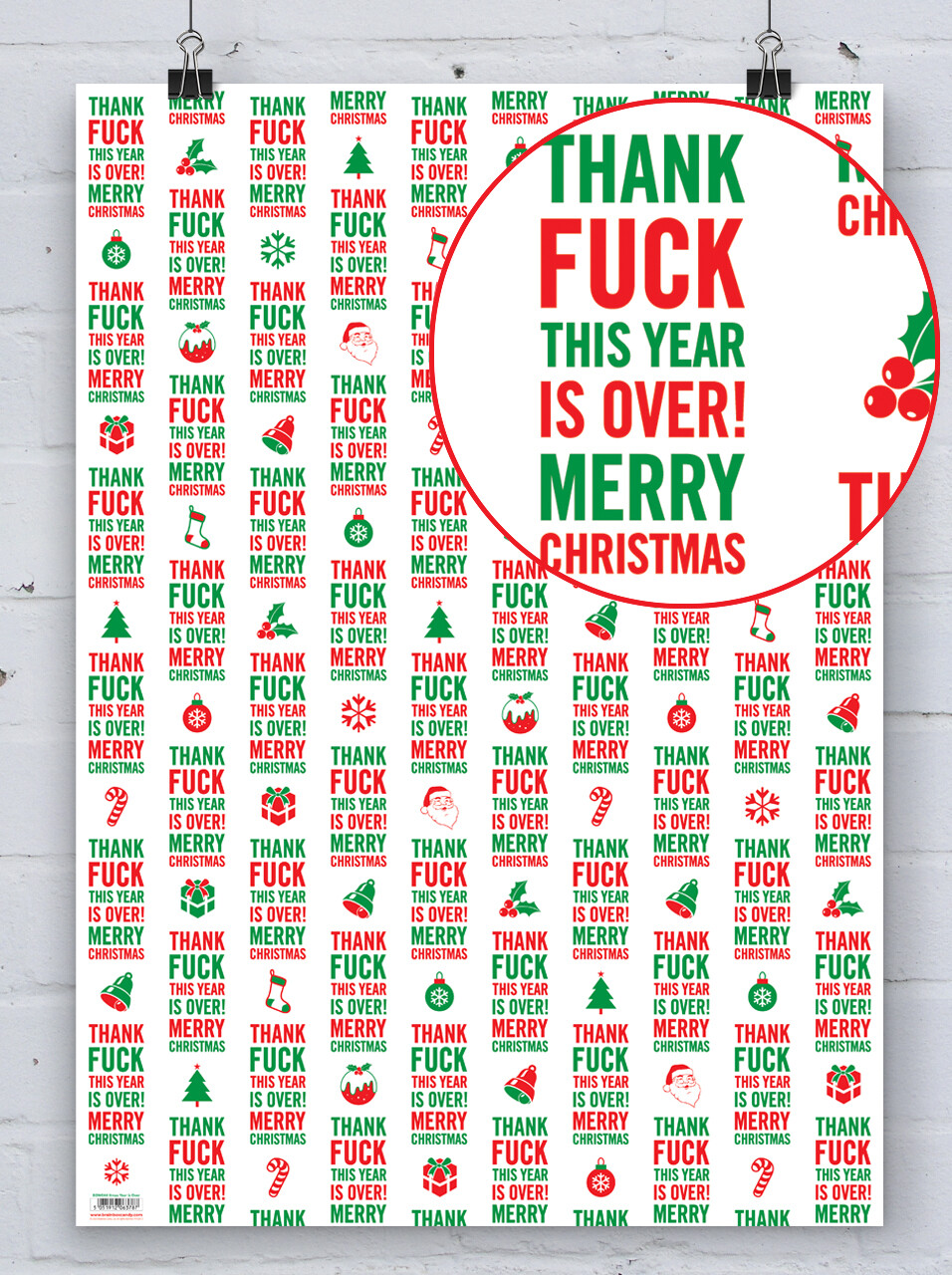 SALE Cheeky Christmas Gift Wrap Funny Xmas Wrapping Paper 