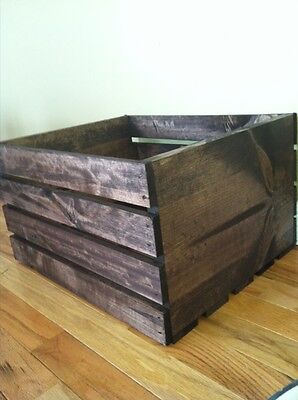 Vintage Stained Rustic Wood Crates