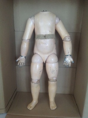 Corps De Poupée Ancienne Corolle – 46 Cm – Rare Pièce De Collection En Bois