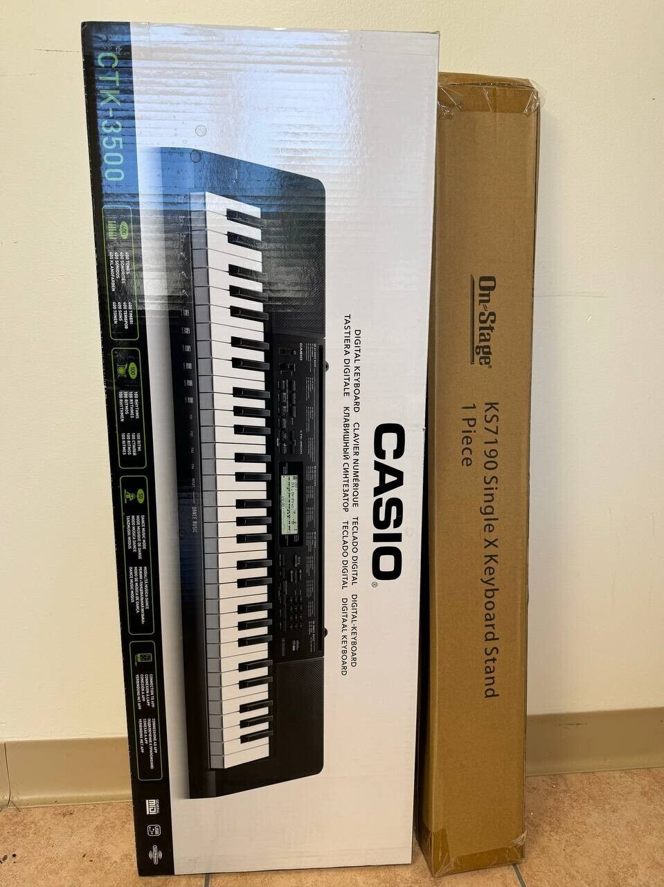 Casio CTK-3500 61-Key Portable Keyboard Black With Stand | eBay Casio CTK-3500 61-Key Portable Keyboard Black With Stand | eBay