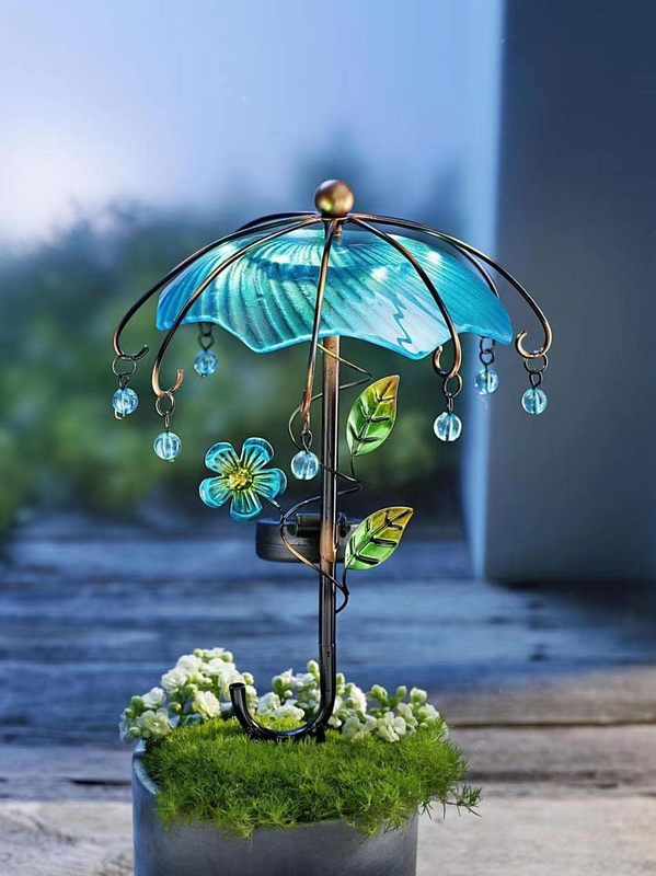 Solar Outdoor Lights, Garden Decor, Solar Umbrella Lights, Waterproof Metal Flow