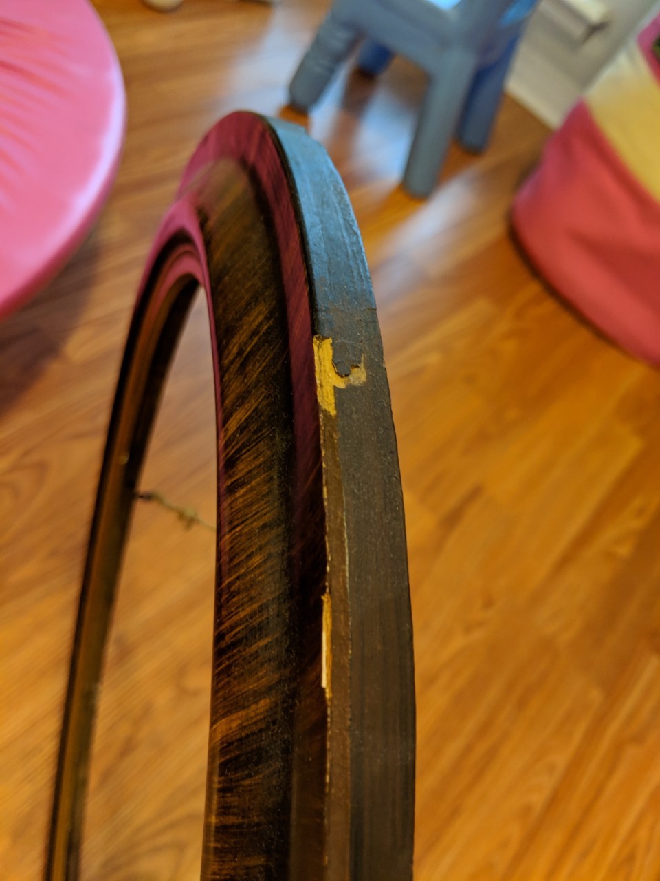 Antique bubble convex glass picture frame