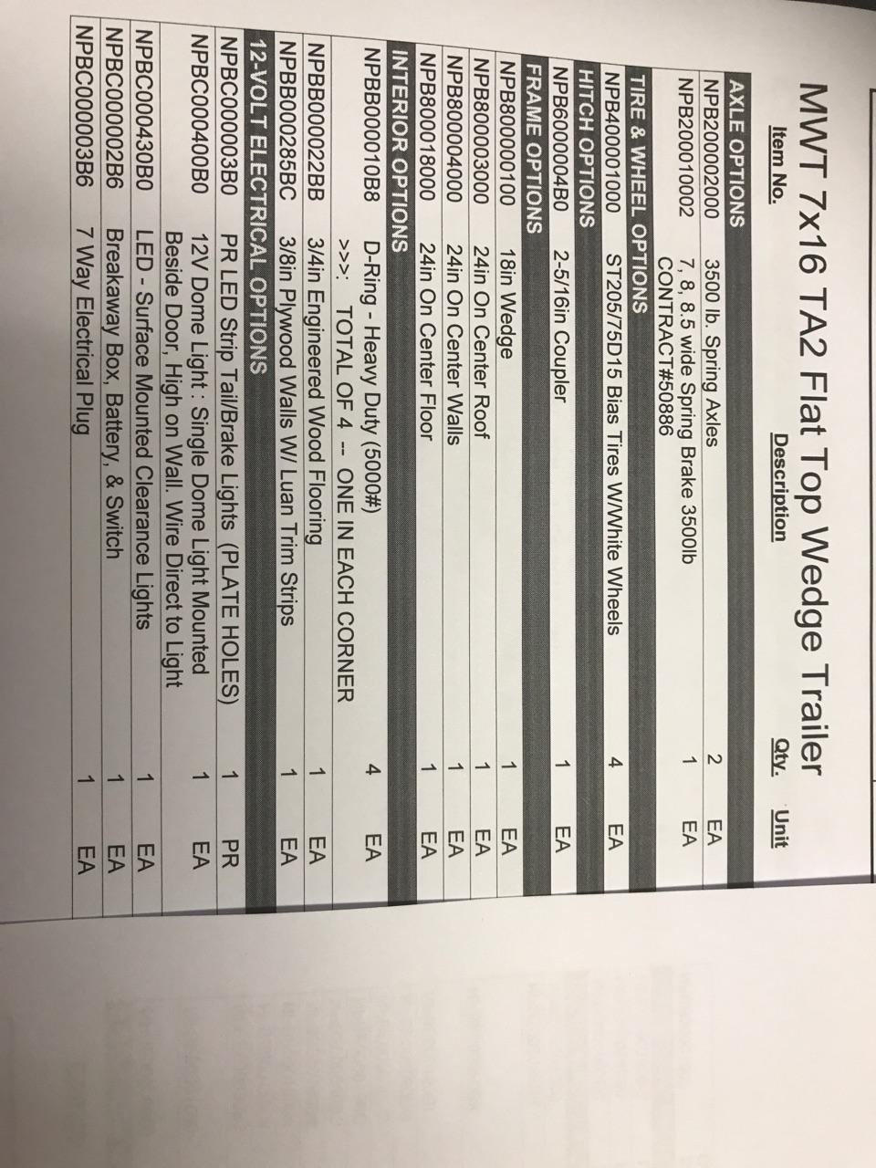 7x16  2018  V-NOSE ENCLOSED MOTORCYCLE CARGO TRAILER MTI, RC