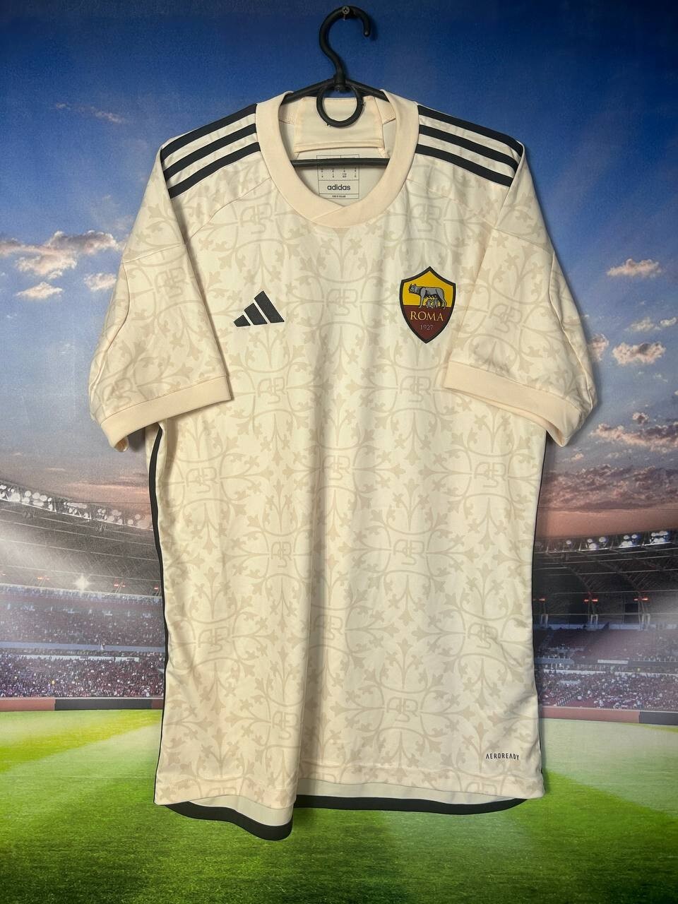 【adidas】AS ROMA 23/24 アウェイ ユニフォーム Tシャツ AS Roma Jersey Away football Soccer shirt 2023 - 2024 White