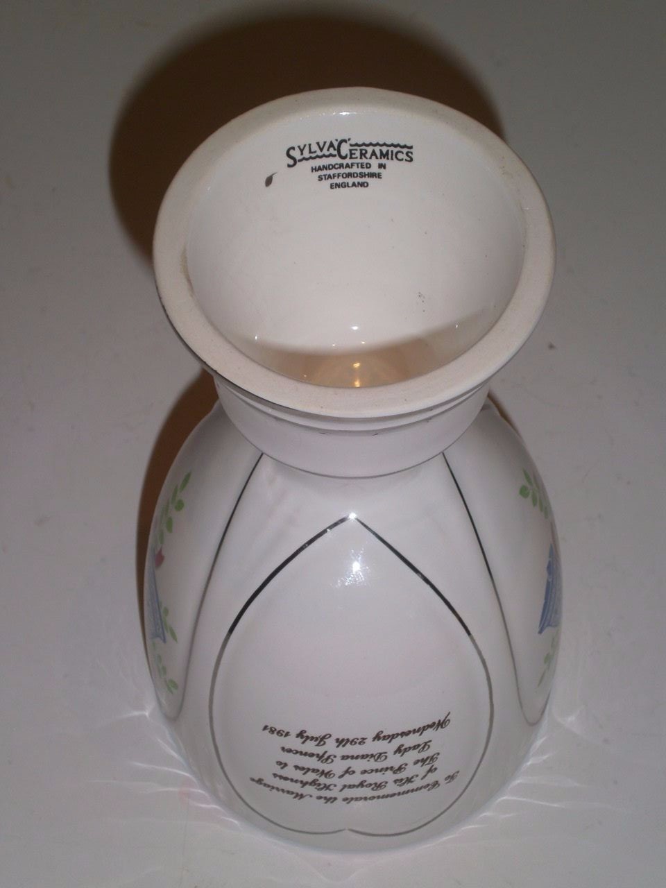 Charles Diana Marriage Commemorative Goblet Silva Staffordshire + Mug England