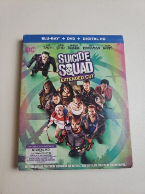 Suicide Squad, Extended Cut (Blu-ray/DVD 2016) W Slipcover Brand New