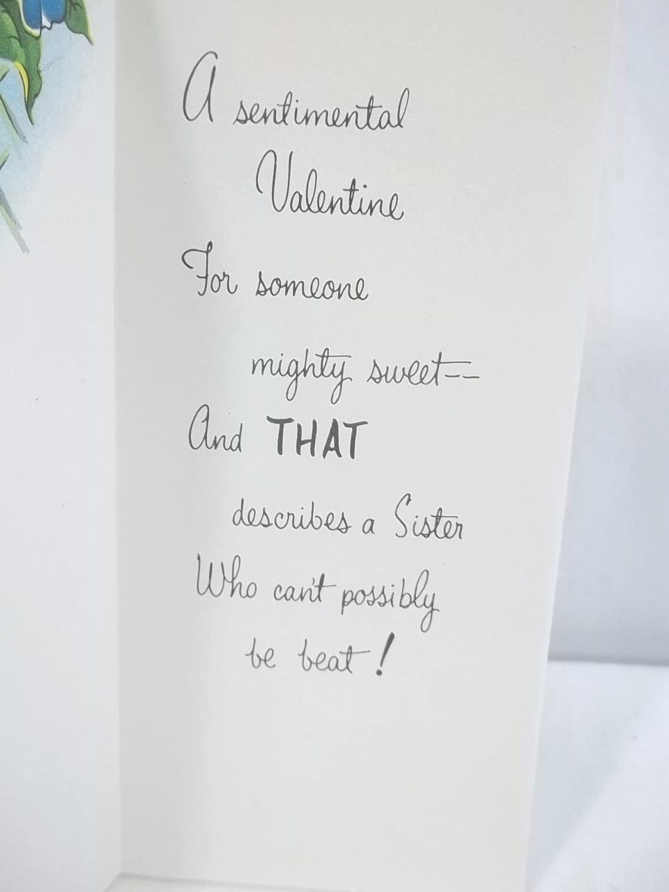 Vintage Valentines Day Card For Sister New Old Stock