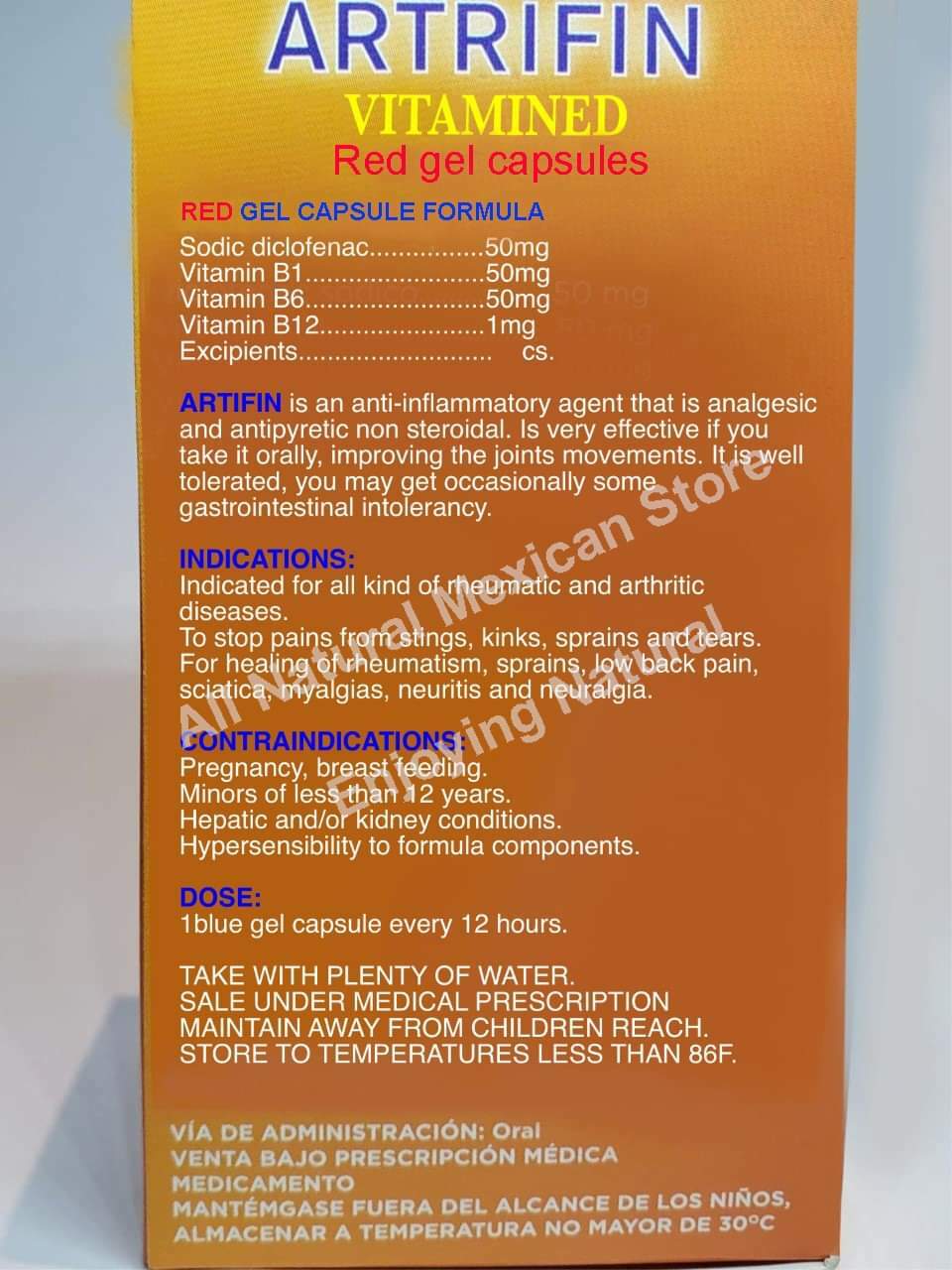 ARTRIFIN VITAMINADO Arthritis Joint Pain, Reumatism, 30 softgel caps ORIGINAL 2