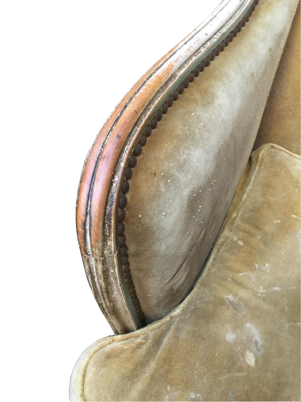 19th Century French Bergere Chairs Gold Upholstery Armchairs FREE LOCAL DELIVERY