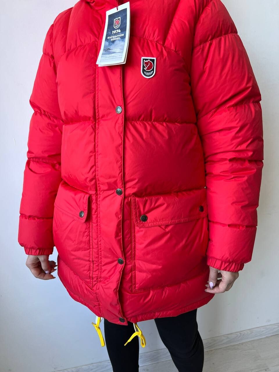 Pre-owned Fjall Raven Women's Fjallraven Expedition Down Puffer Jacket Parka True Red Size M