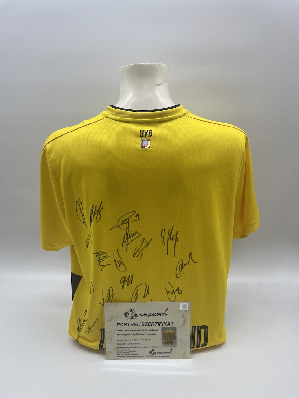 Bvb Jersey 2000/2001 Team Signed Borussia Dortmund Coa Goool