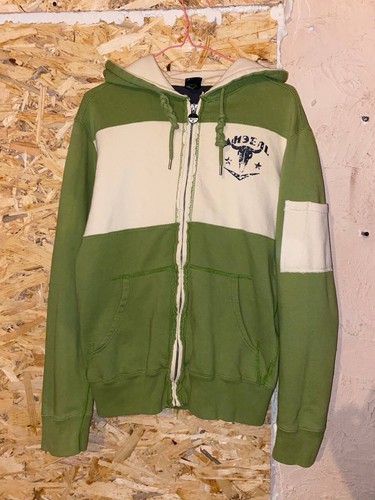 00’s DIESEL gimmick jacket zip opium S New! Rare Opium Diesel M-Mily Women Hoodie Jacket Rick Owens