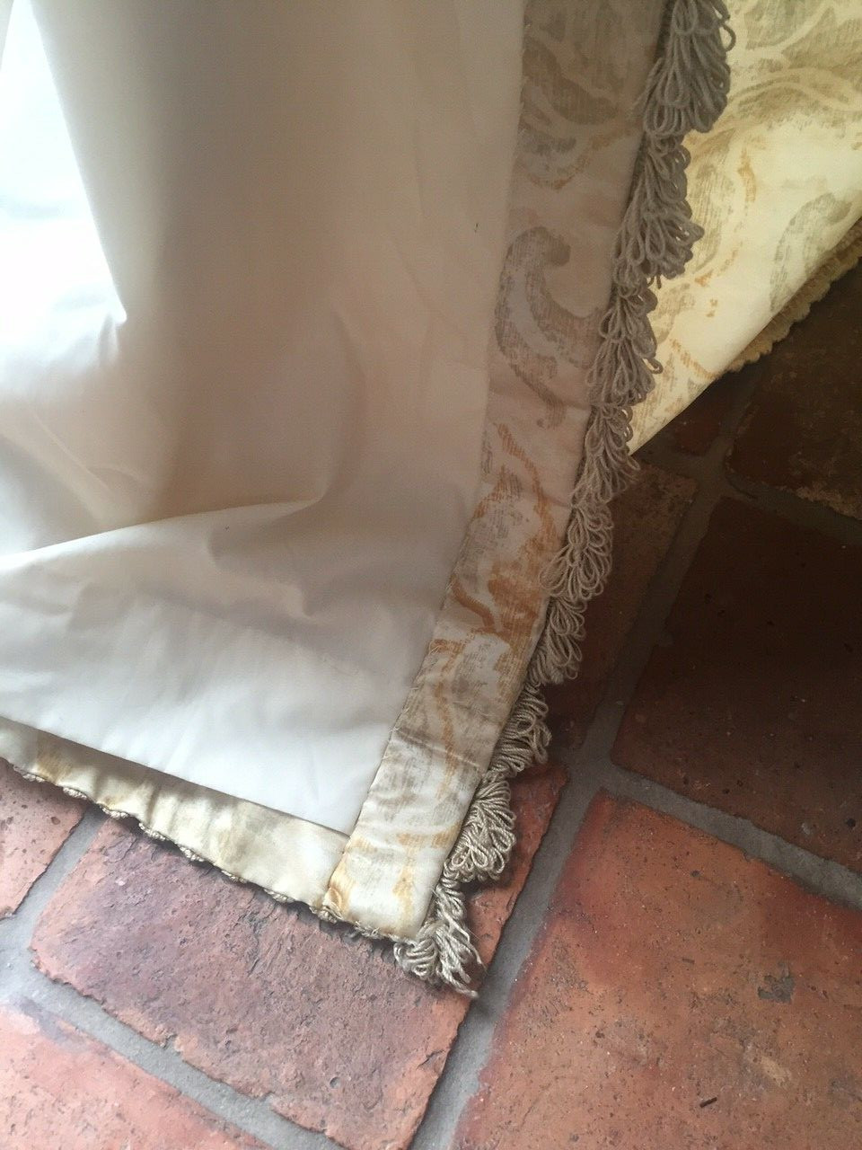 4 Elegant Schumacher Drapery Panels with Schumacher Trim