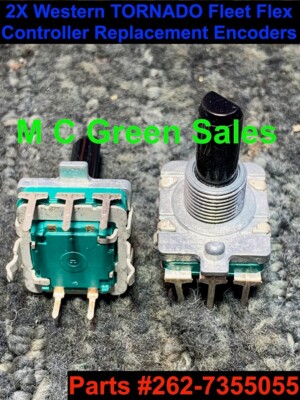 2X SNOWEX V-MAXX  ROTARY ENCODER FLEET FLEX 52432 SALT SPREADER CONTROLLER PART